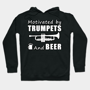 Trumpets & Brews: Where Musical Notes Meet Refreshing Pints! Hoodie